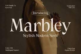 Przykład czcionki Marbley Italic